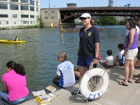 CMHS Safety Monitor at river's edge